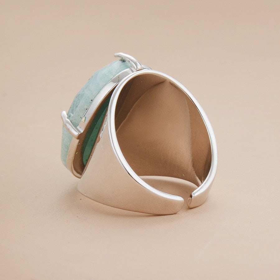 Bague "Floraison" en Amazonite Ma boutique