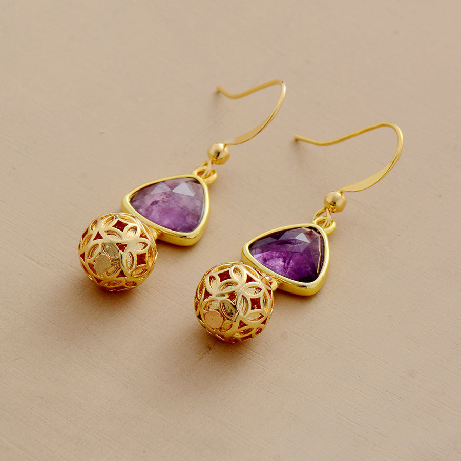 Boucles d'oreilles "Intuition" en Améthyste Ma boutique