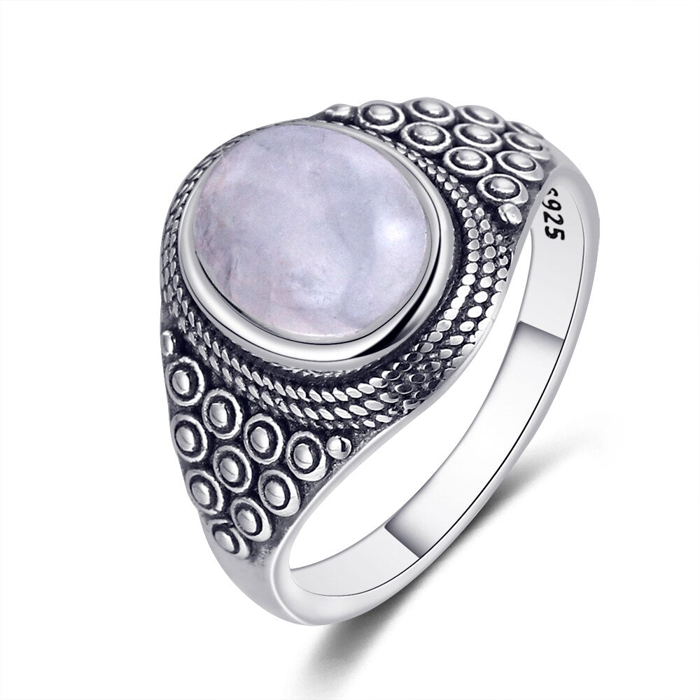 Bague en Pierre de Lune et Argent Bijoux d'âmes