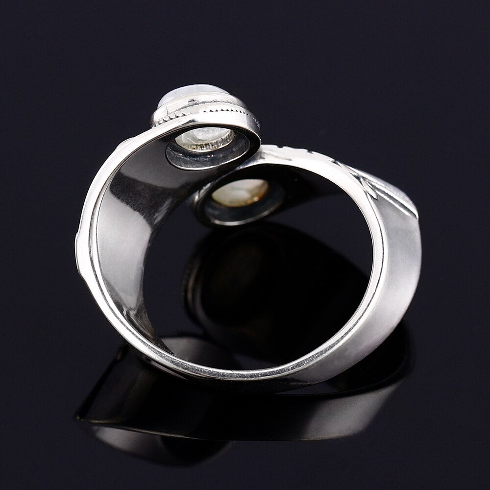 Bague en Pierre de Lune de 6x8mm Bijoux d'âmes