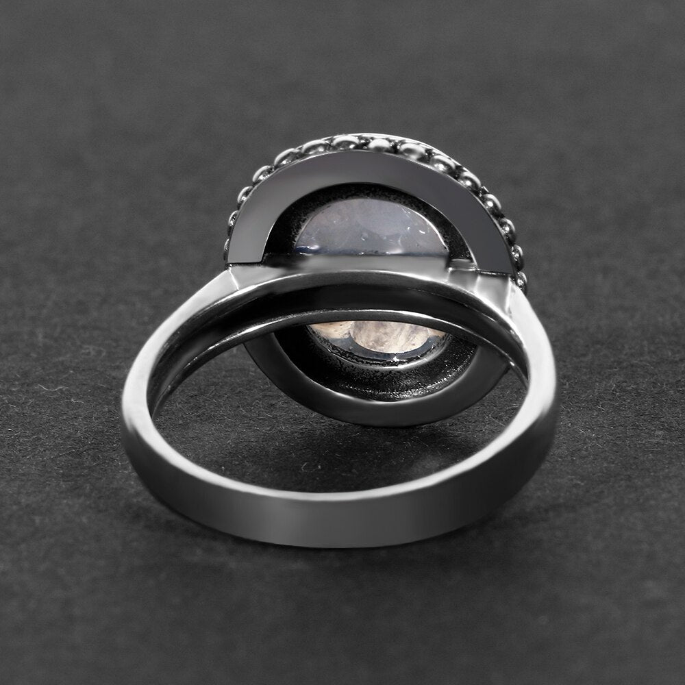 Bague en Pierre de Lune de 10x12mm Bijoux d'âmes