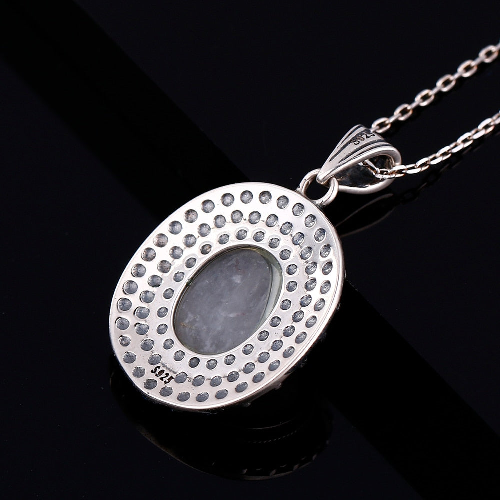 Collier en Pierre de Lune de 10x12mm Bijoux d'âmes