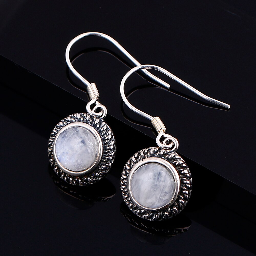 Boucles d'oreilles Pierre de Lune de 7mm Bijoux d'âmes