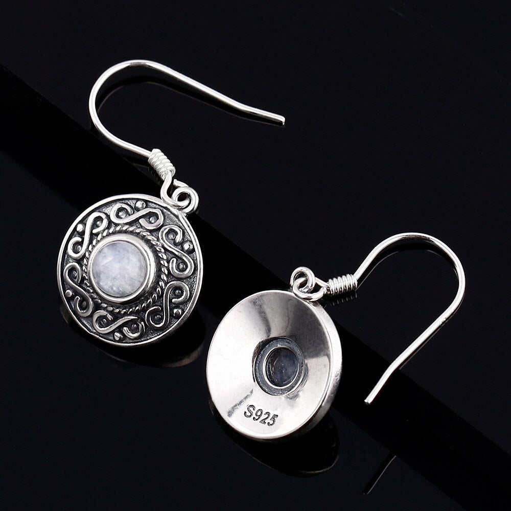 Boucles d'oreilles en Pierre de Lune de 5mm Bijoux d'âmes