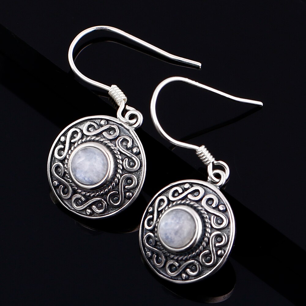 Boucles d'oreilles en Pierre de Lune de 5mm Bijoux d'âmes