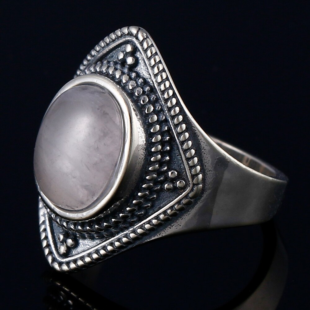 Bague en Pierre de Lune de 8x10mm Bijoux d'âmes