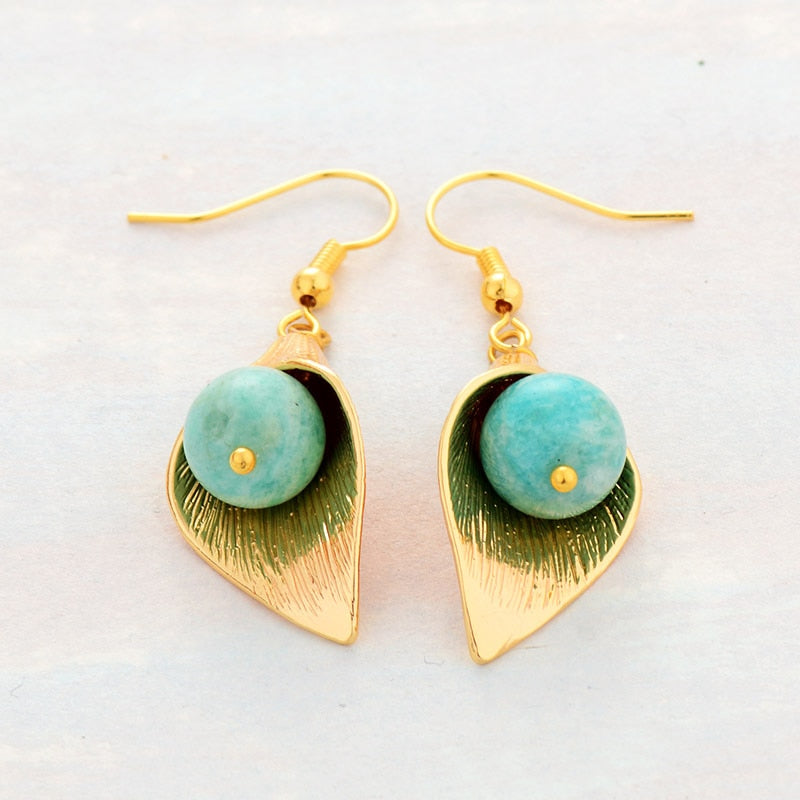 Boucles d'oreilles "Tranquillité" en Amazonite Ma boutique