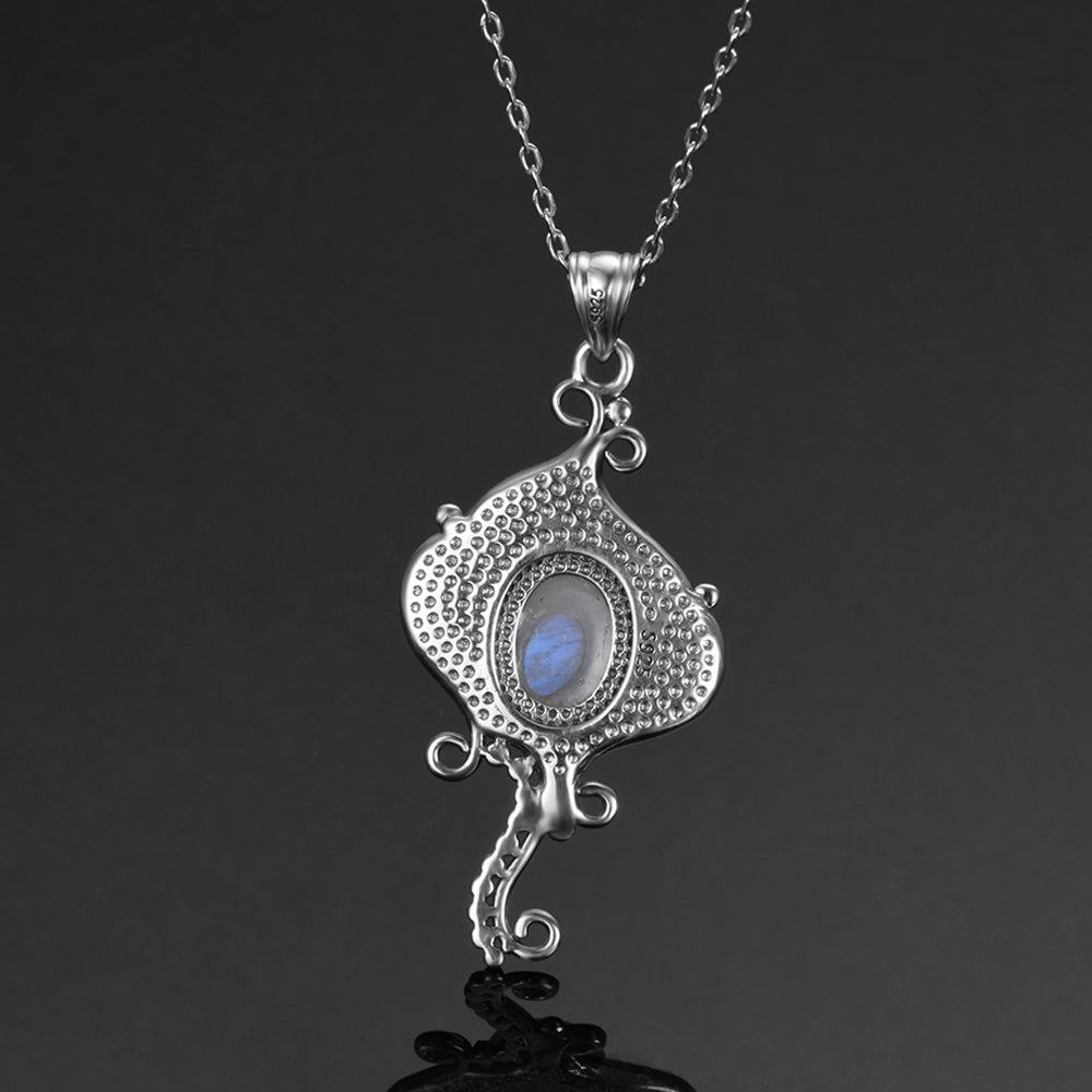 Collier en Pierre de Lune de 8x10mm Bijoux d'âmes