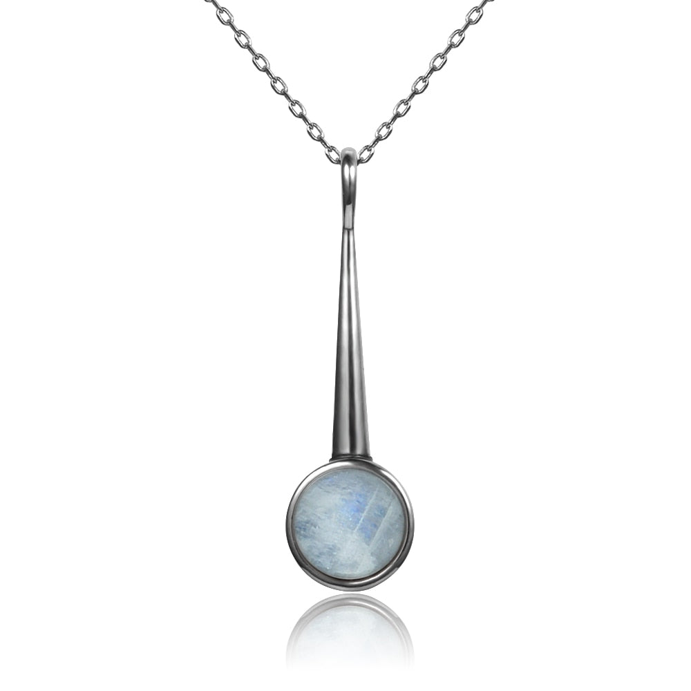 Collier en Pierre de Lune de 10mm Bijoux d'âmes