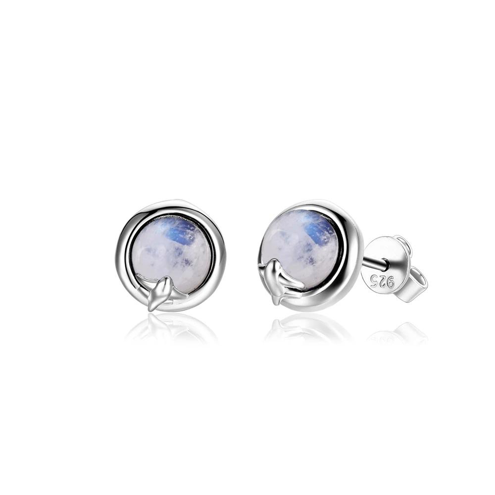 Boucles d'oreilles en Pierre de Lune de 6mm Bijoux d'âmes