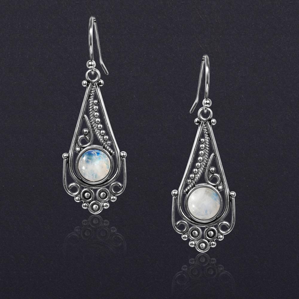 Boucles d'oreilles en Pierre de Lune de 7mm Bijoux d'âmes