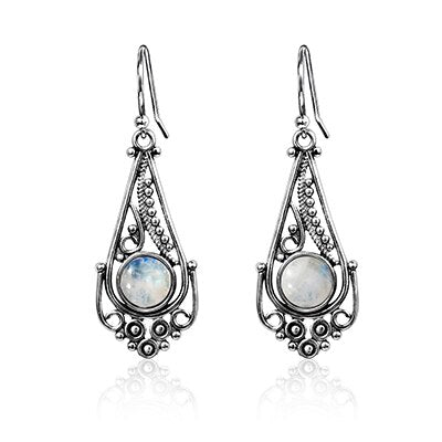 Boucles d'oreilles en Pierre de Lune de 7mm Bijoux d'âmes