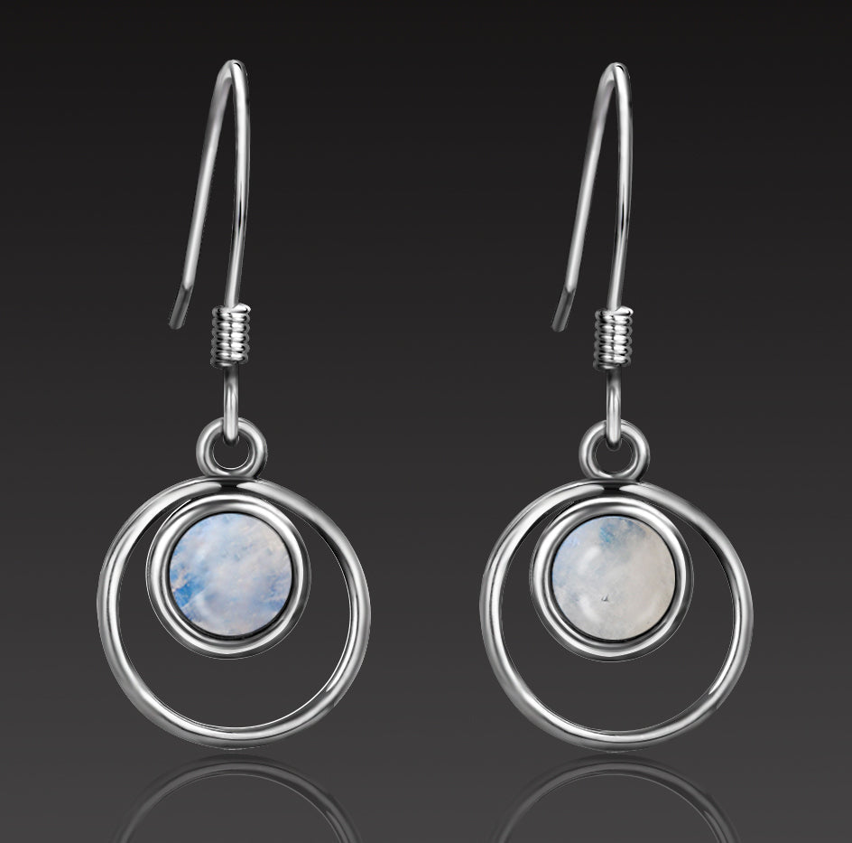 Boucles d'oreilles en Pierre de Lune de 6mm Bijoux d'âmes