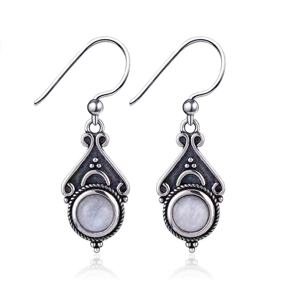 Boucles d'oreilles Pierre Lune de 5mm Bijoux d'âmes