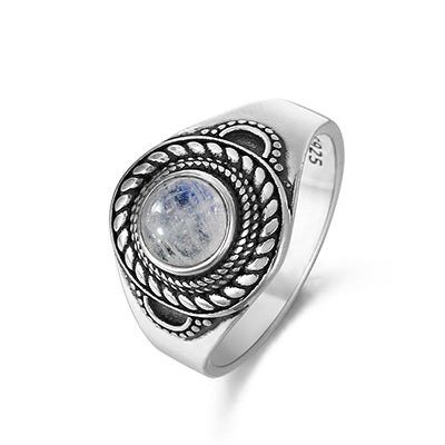 Bague en Pierre de Lune de 6mm Bijoux d'âmes