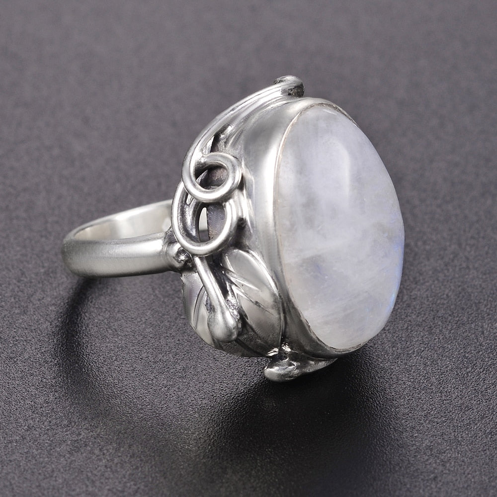 Bague en Pierre de Lune de 11x17mm Bijoux d'âmes