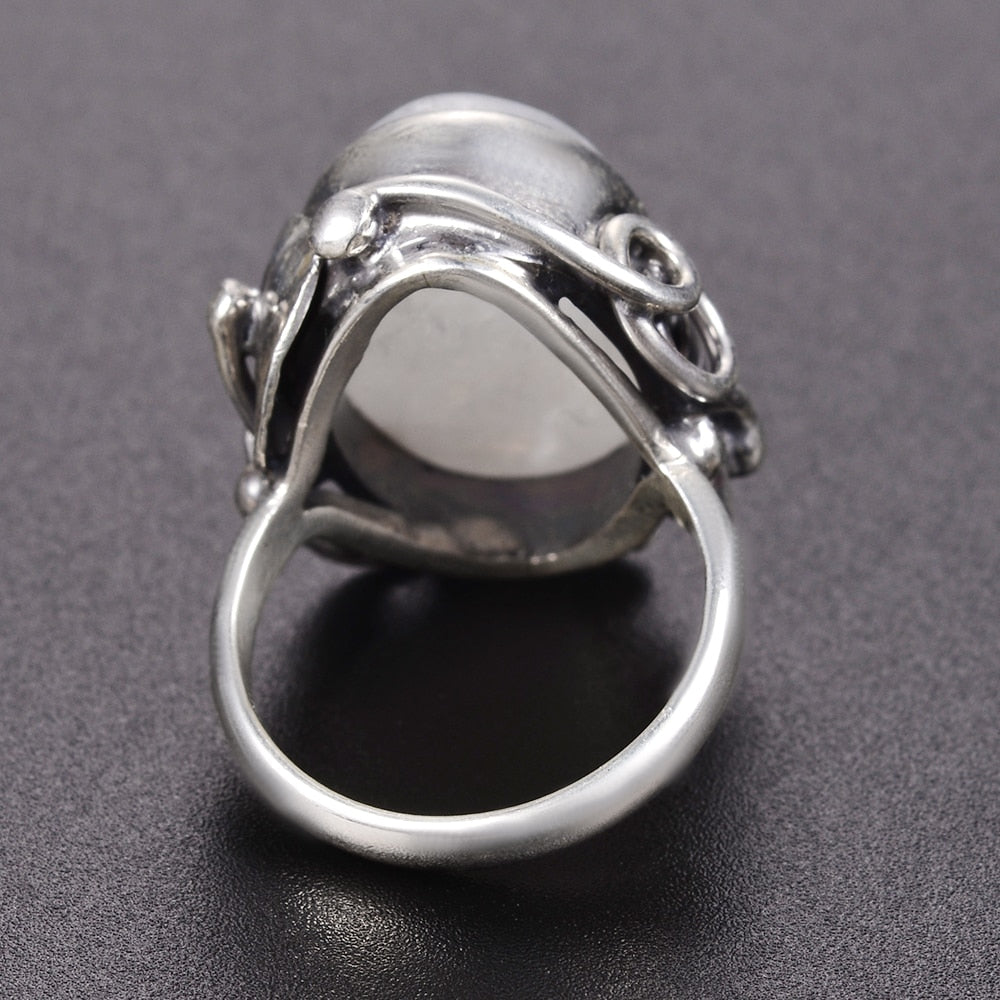 Bague en Pierre de Lune de 11x17mm Bijoux d'âmes