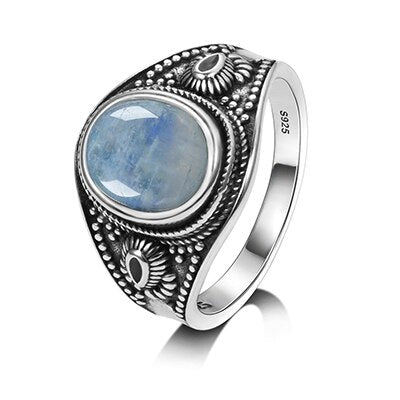 Bague en Pierre de Lune de 8x10mm Bijoux d'âmes