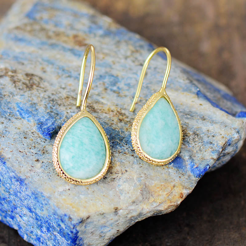 Boucles d'oreilles "Convalescence" en Amazonite Ma boutique