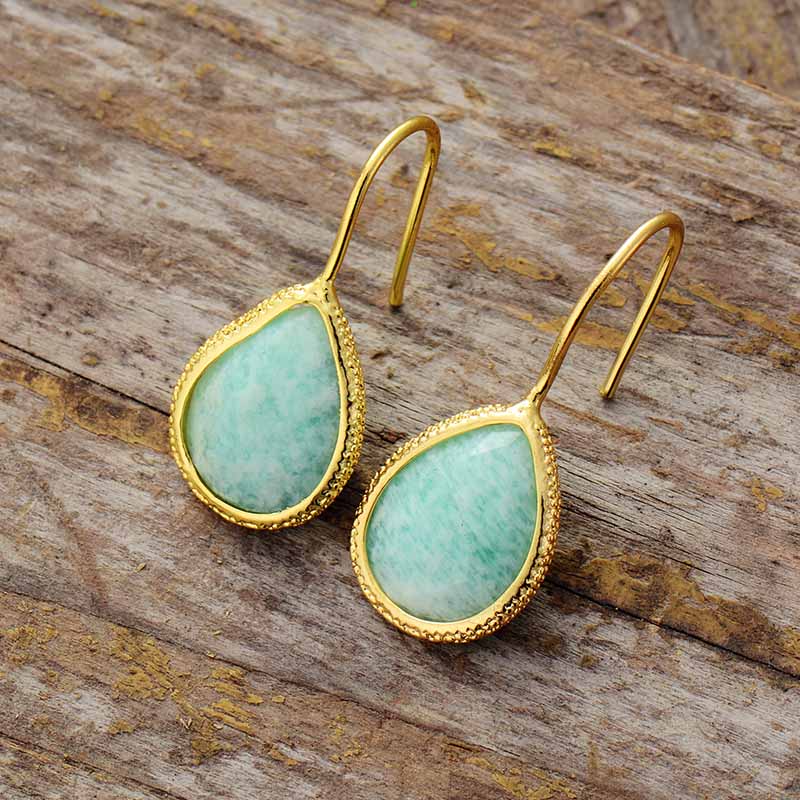 Boucles d'oreilles "Convalescence" en Amazonite Ma boutique