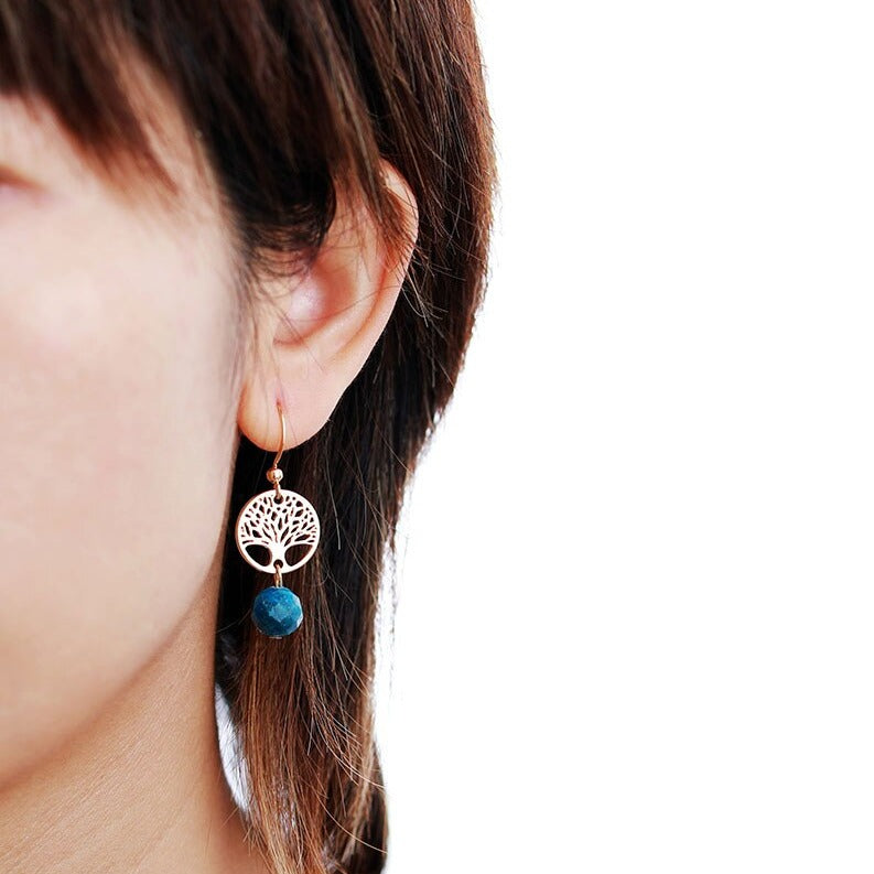 Boucles d'oreilles "Persévérance" en Apatite Ma boutique