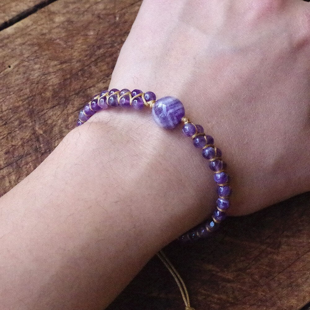 Bracelet wrap "Cheminement" en Améthyste Ma boutique