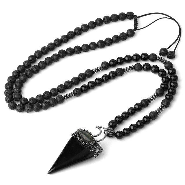 Collier "Mystique" en pierre de lave - 6 pierres naturelles Ma boutique