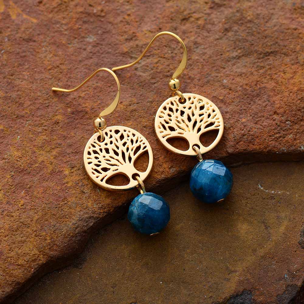 Boucles d'oreilles "Persévérance" en Apatite Ma boutique