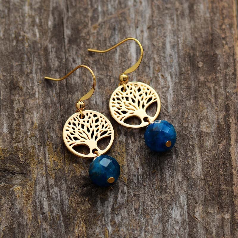 Boucles d'oreilles "Persévérance" en Apatite Ma boutique