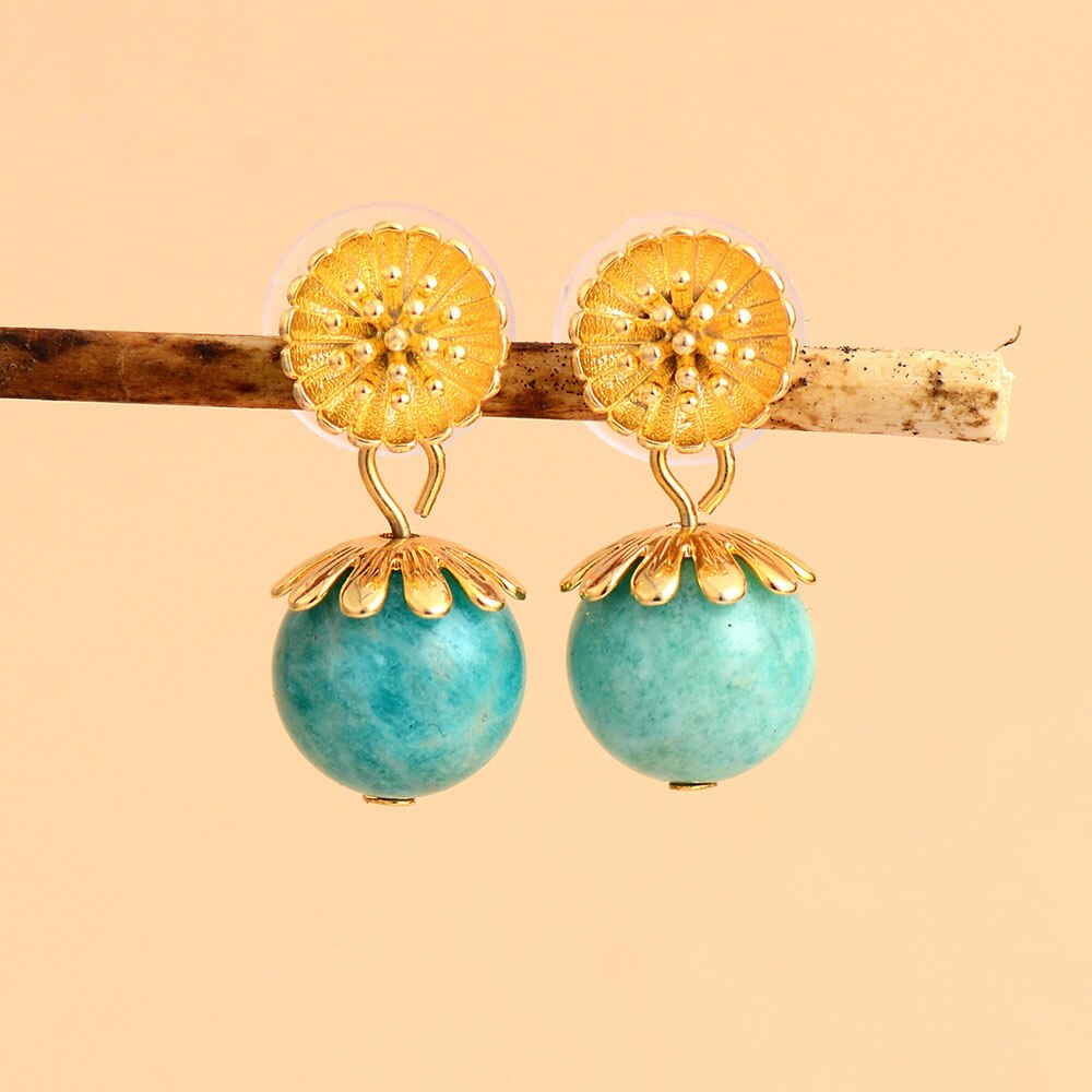 Boucles d'oreilles "Tiamat" en Amazonite Ma boutique