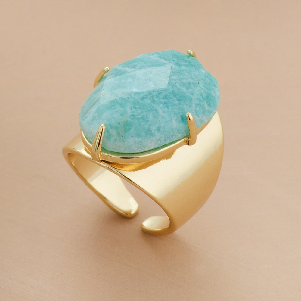 Bague "Floraison" en Amazonite Ma boutique