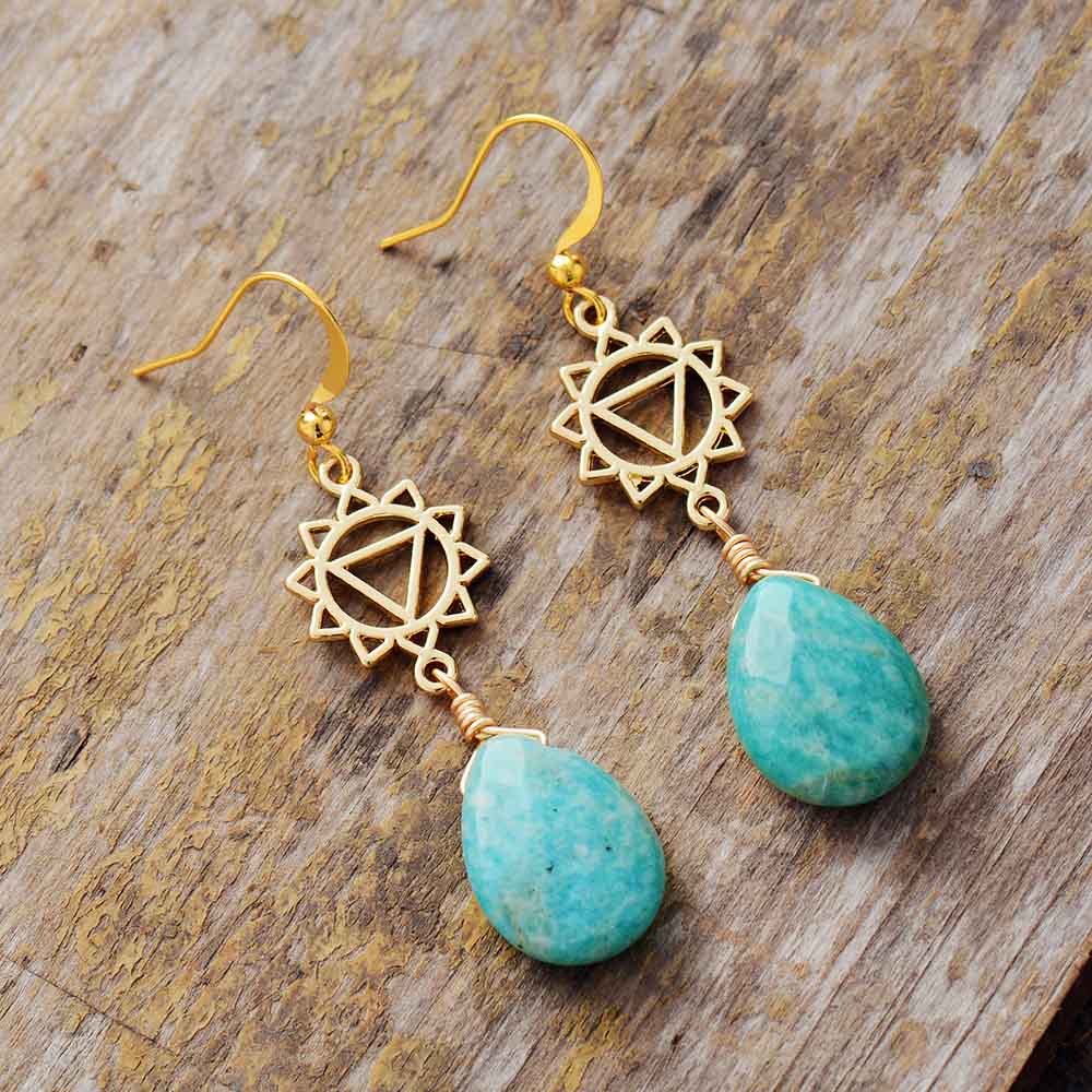 Boucles d'oreilles "Manipura" en Amazonite Ma boutique