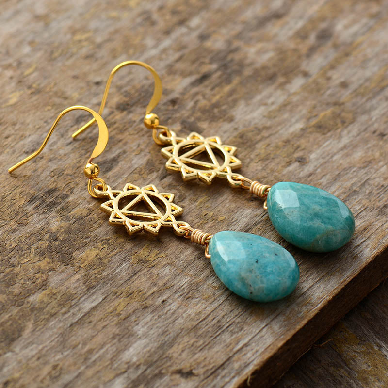 Boucles d'oreilles "Manipura" en Amazonite Ma boutique