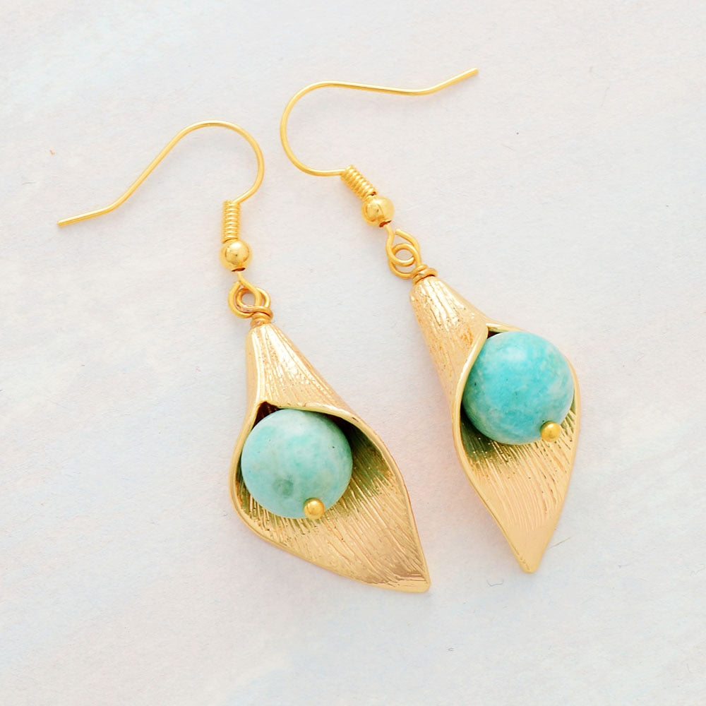 Boucles d'oreilles "Tranquillité" en Amazonite Ma boutique