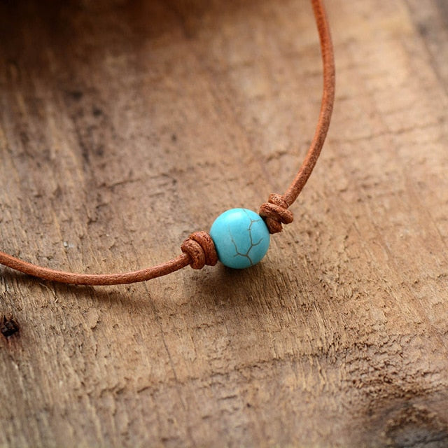 Collier "Succès" en Turquoise / Quartz rose / Howlite Ma boutique