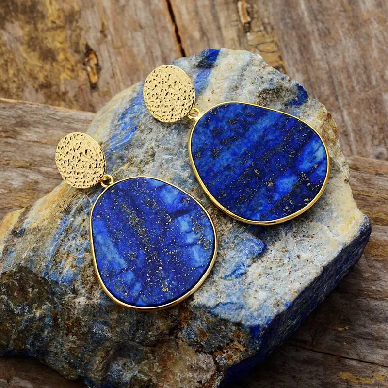 Boucles d'oreilles "Force de vie" en Lapis-lazuli Ma boutique