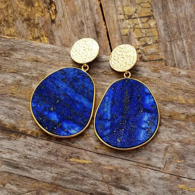 Boucles d'oreilles "Force de vie" en Lapis-lazuli Ma boutique