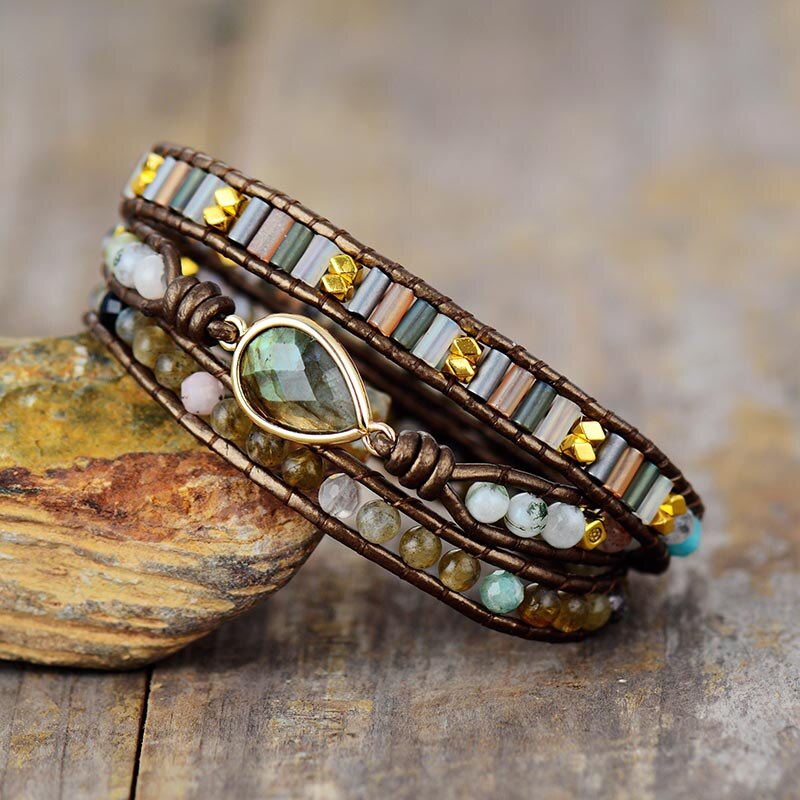 Bracelet wrap en Labradorite Ma boutique