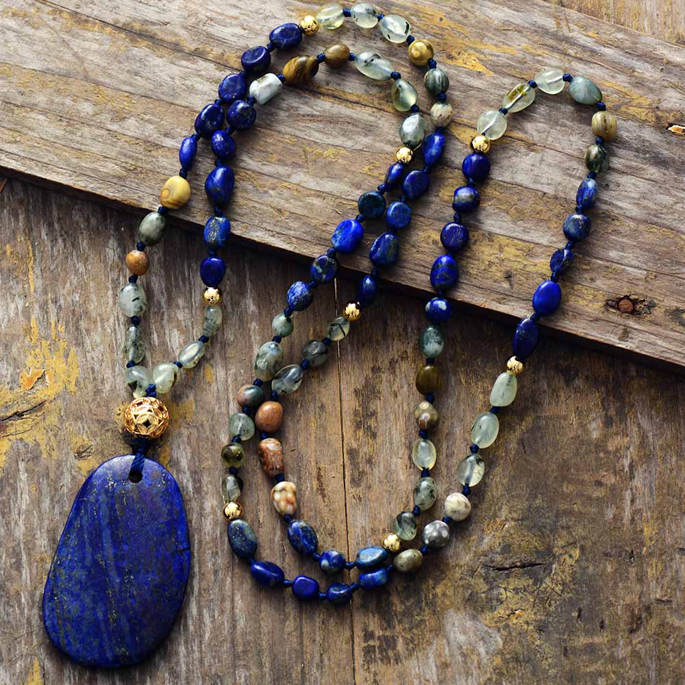 Collier en Lapis-lazuli et Jaspe Ma boutique