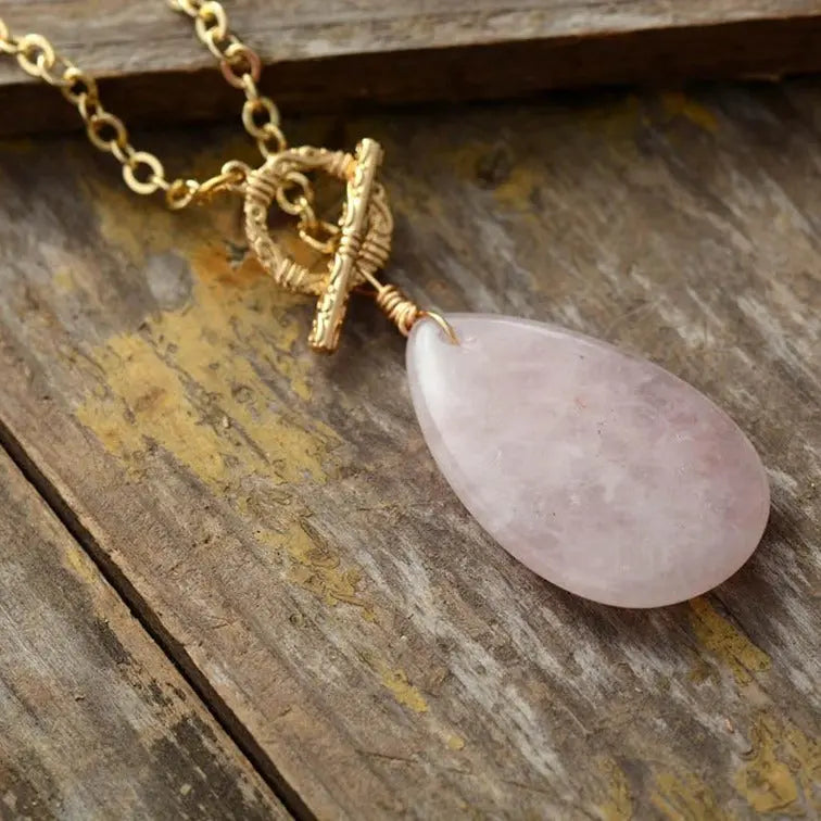 Collier "Passion" en Quartz rose Ma boutique