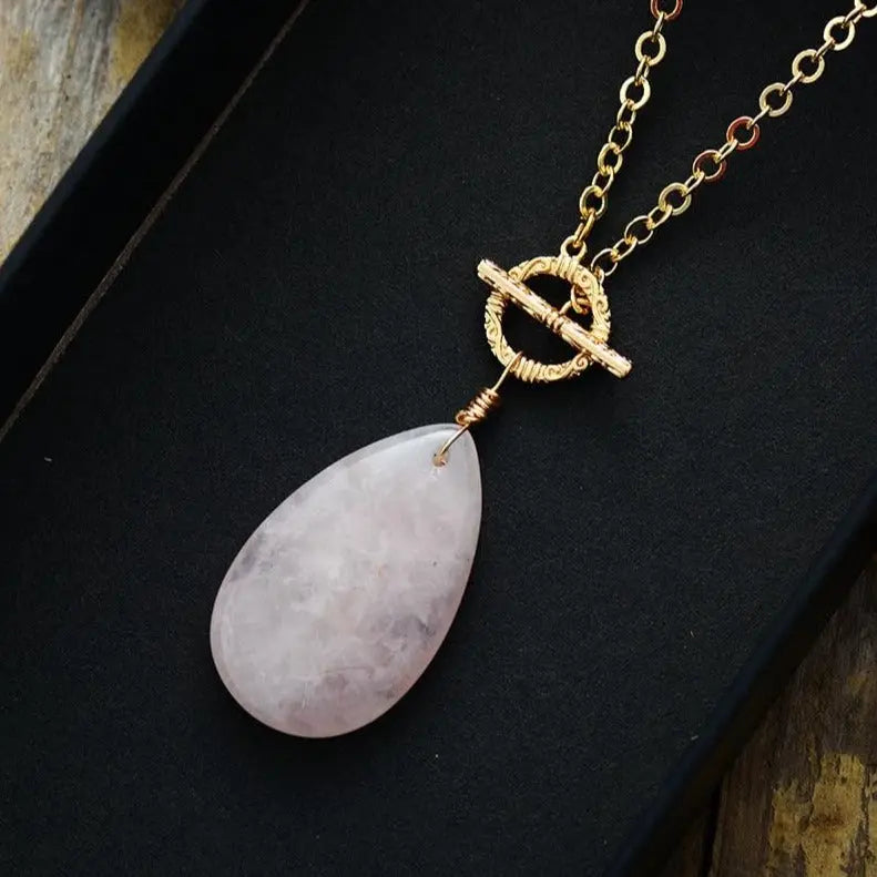 Collier "Passion" en Quartz rose Ma boutique