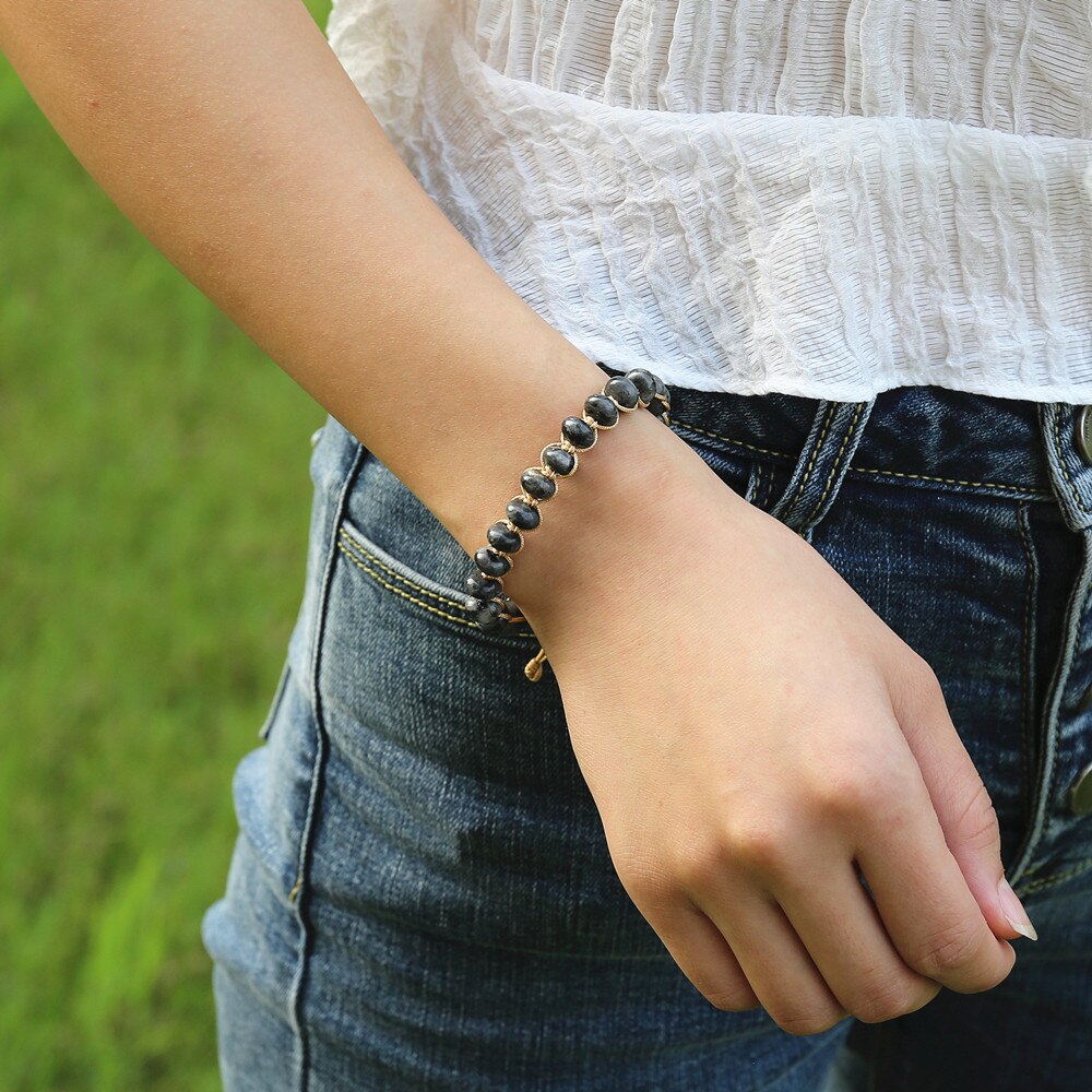 Bracelet wrap "Nuance" en Labradorite Ma boutique