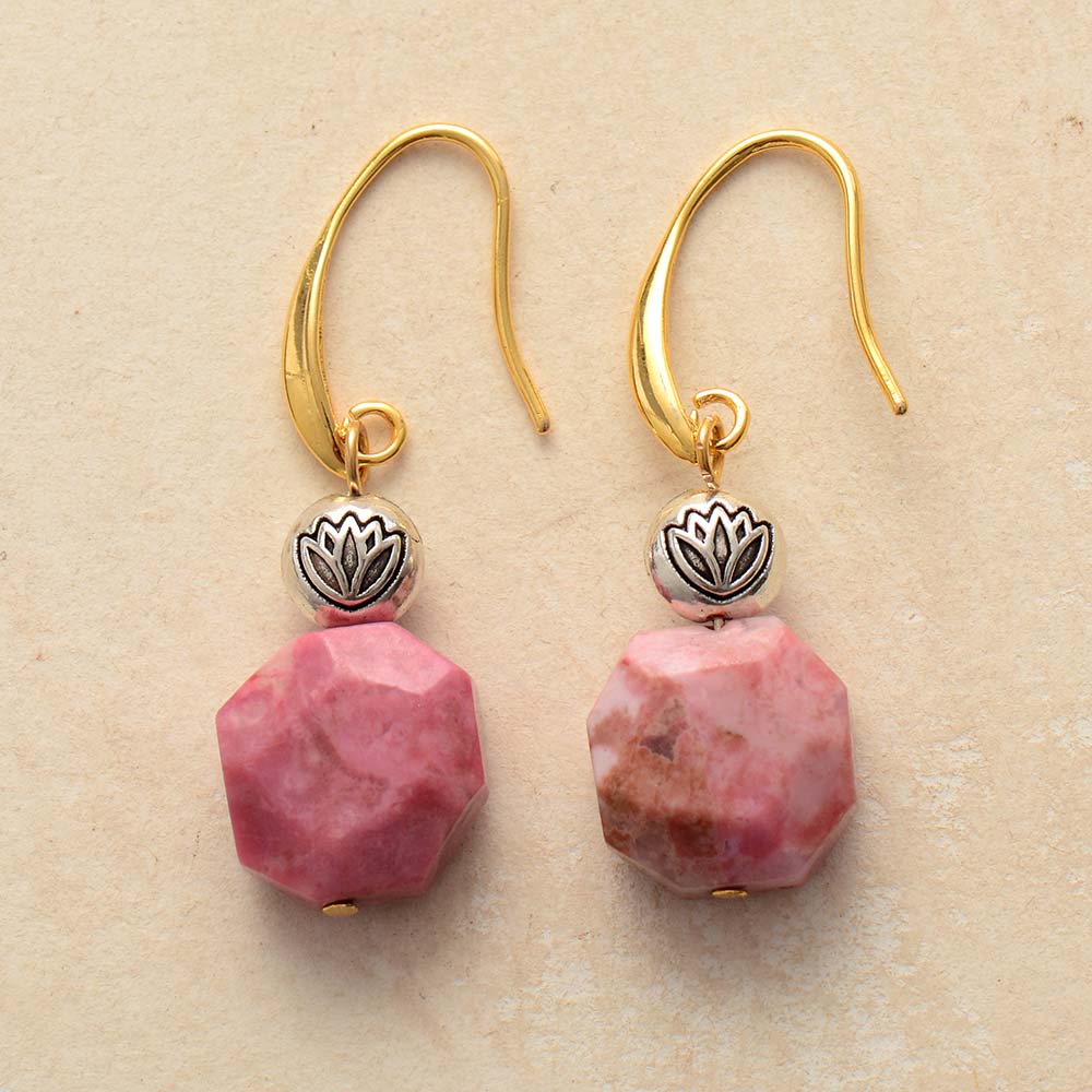 Boucles d'oreilles "Mémoire" en Rhodonite Ma boutique