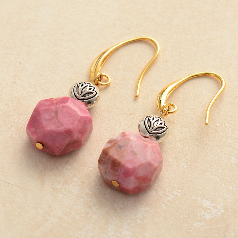 Boucles d'oreilles "Mémoire" en Rhodonite Ma boutique