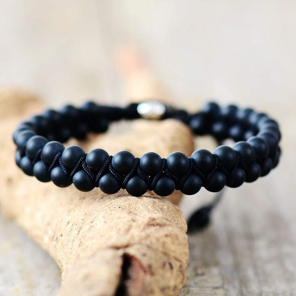 Bracelet wrap "Cnossos" en Onyx Ma boutique