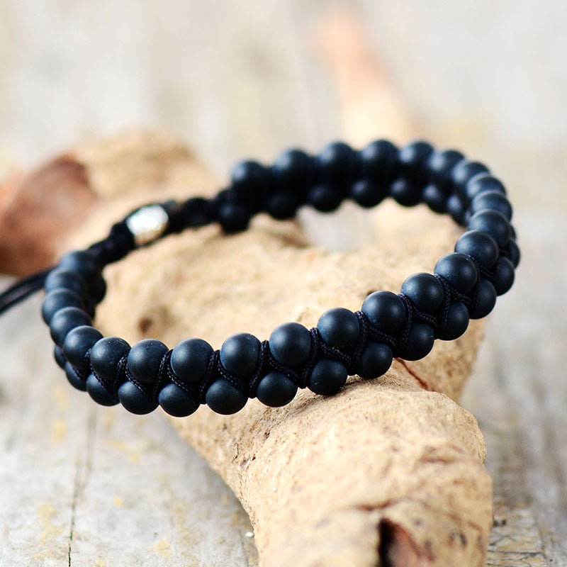 Bracelet wrap "Cnossos" en Onyx Ma boutique