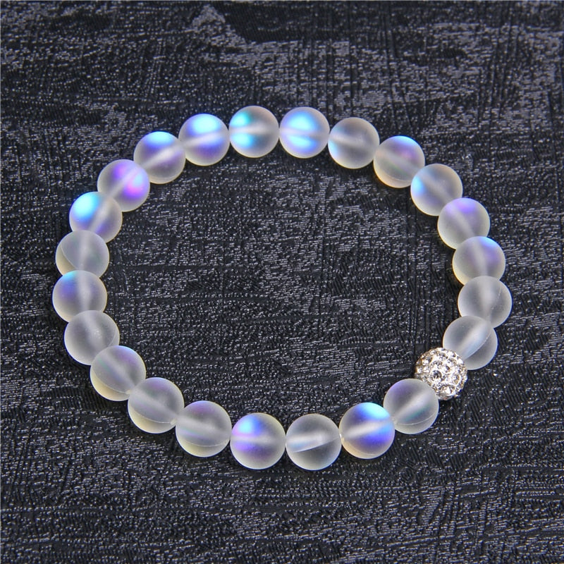 Bracelet de Féminité en Pierre de Lune de 8mm Bijoux d'âmes