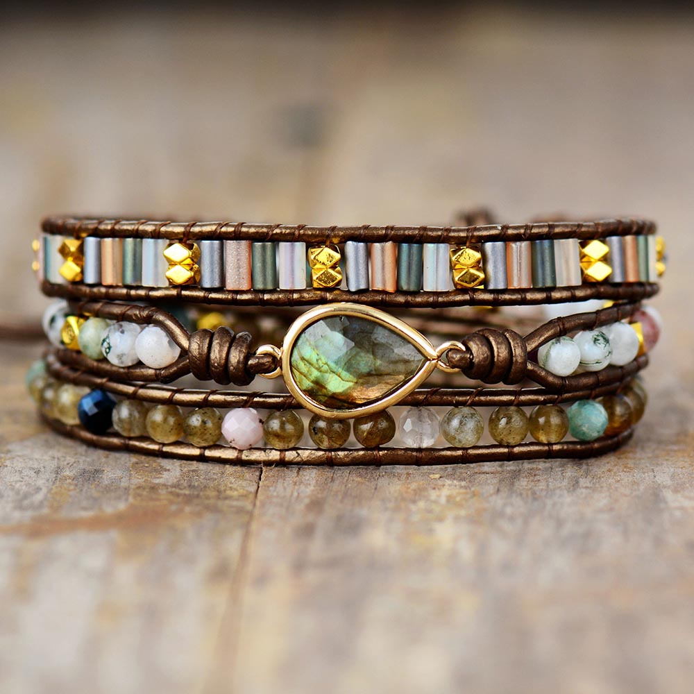 Bracelet wrap en Labradorite Ma boutique