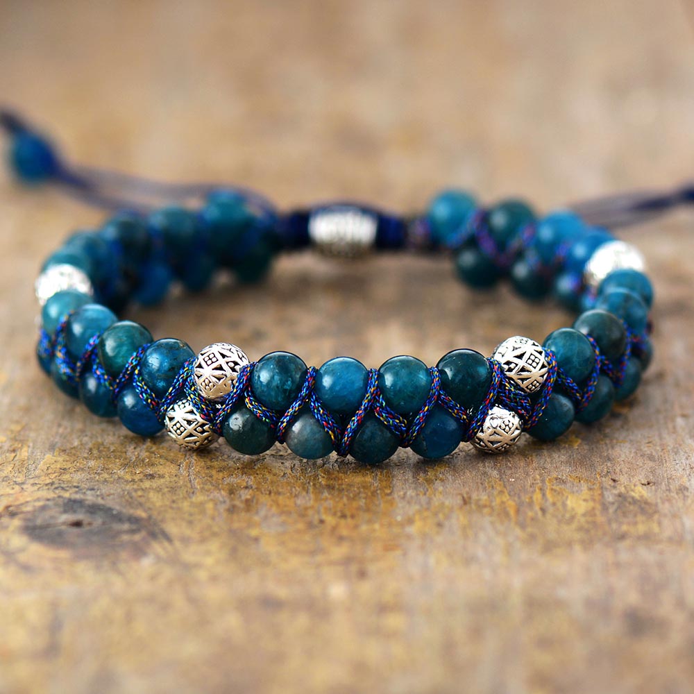 Bracelet wrap "Osmose" en Apatite Ma boutique