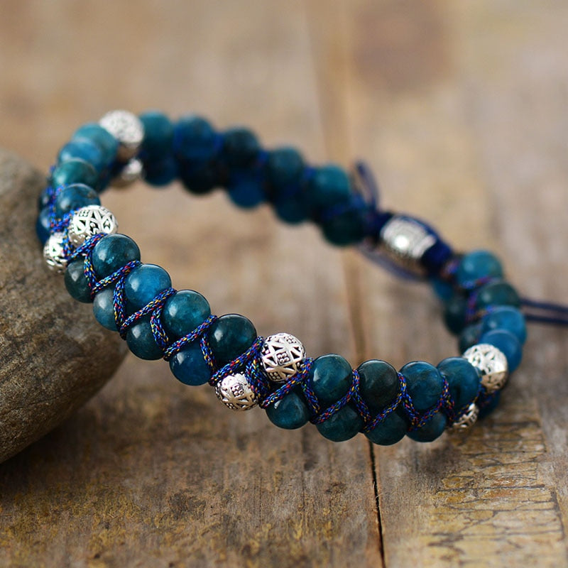 Bracelet wrap "Osmose" en Apatite Ma boutique